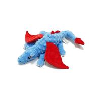 Soft Squeaky Flying Dragon with Crinkle Wings, Durable Chew Toy for Small & Medium Dogs (BLUE)