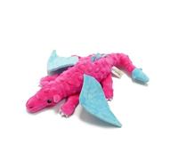 Soft Squeaky Flying Dragon with Crinkle Wings, Durable Chew Toy for Small & Medium Dogs (PINK)