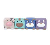 Soft Stacking Building Blocks Cute Cartoon Animal Shaped Teething Squeeze Sensory Blocks Toy for Babies 6M+