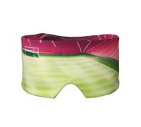 Soft Stadium Football Satdium Field Light Night Print Eyes Cover with Adjustable Strap for Sleeper Night Sleeping Work Nap and Yoga
