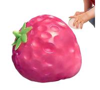 Soft Strawberry Toy, Fun Color-changing, 80g Fidget Squeeze Fruit with Thermal Reacting Pigment, Solid-Build Tension Reliever for Stress Soothing, Focus Enhancing, and Sensory Calming