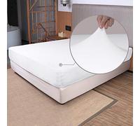 Soft Stretch Full Size Fitted Sheet Only - Jersey Knit, 4-Way Stretchy Snug Fit, Wrinkle Free & Stay in Place, No More Slipping Off for Mattress, Soft & Comfortable - White, Full