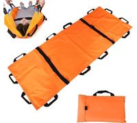 Soft Stretcher,Portable Transport Stretcher with 12 Rubber Handles & Carrying Bag - Folding Medical Stretcher,Patient Animal Mover for Emergency Casualty Evacuation, 400lbs Capacity,71" x28" (Orange)