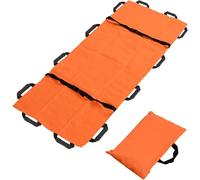 Soft Stretcher Portable Transport Stretcher with 12 Rubber Handles Carrying Bag Folding Medical Stretcher Patient Animal Mover for Emergency Casualty Evacuation,Orange