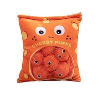 Soft Stuffed Plush Toy Cartoon Snack Bag Doll - Creative Cheese Puffs-Inspired Pillow Cushion with Cute Cartoon Design, Decorative Plush for Sofa or Bed, Fun Food-Shaped Home Décor for Kids and Adults