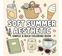 Soft Summer Aesthetic: Simple & Bold Coloring Book