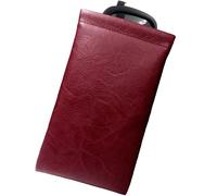 Soft Sunglasses case | Large Glasses Case Holder - Eyeglass Pouch Squeeze Top | Glasses pouch Lightweight Extra Layers, Burgundy, Large