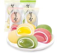 Soft sweet sweet mochi snow Mei niang, snow cake,Fruit snack,casual snacks, healthy ready-to-eat pastries, snacks, Chinese snacks gifts, coarse grain snacks (3 flavors,30 bags)