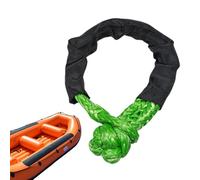 Soft Synthetic Chain Rope - Heavy Energy Towing Rope with 2 Soft Chains | Heavy Duty Synthetic Road Recovery Rope | High Strength Root for Towing