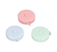 Soft Tape Measure 3Pcs 1.5m Mini Sewing Tape Body Measurement Tailoring Durable ABS Plastic Shell Double Sided Scales Centimeters Inches for Tailors Sewing Body Measurement