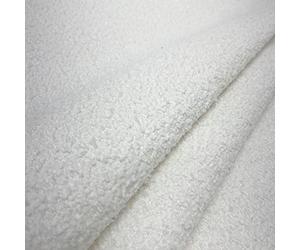 Soft Teddy Boucle Slubbed Curled Fire Retardant Nubby Upholstery Fabric By The Metre - Ivory