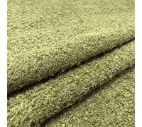Soft Teddy Boucle Slubbed Curled Fire Retardant Nubby Upholstery Fabric By The Metre - Lime Green