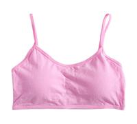 Soft Teenage Underwear Kids Sports Bra Thin Strap Bra with Chest Pad Kids Seamless Bralette Puberty Daily Wear Clothing Baby Dispenser Box Refillable