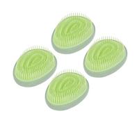 Soft Teeth Egg Shape Hair Brush, Long and Short Bristles, Circular Handle Comb, Egg Shaped Comb, ABS & Wheat Straw Material, Perfectly Suited for Both Dry and Wet Hair, Practical