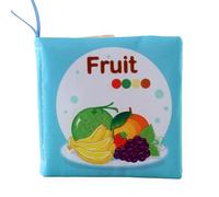 Soft Teething Books, Baby Bath Books - Ruched Fabric Activity Book, Tear Resistant, High Contrast, Fabric Activities, Soft Books, Durable Books