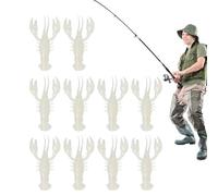 Soft Texture Natural Aroma Flowing Design - Pack of 10 Crayfish Bait | Realistic Crayfish Crankbait | Soft Lures for Water Bodies River Aquarium Freshwater and