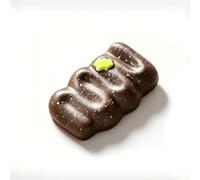 Soft Texture Simulated Chocolate Toast Sensory Fidget Toy, Slow Rising Round Bunny Bun Squeeze Toy