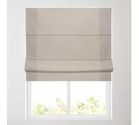 Soft Textured Ara Bordered Roman Blinds - Durable Fittings Easy Fit (Natural/Taupe 153cm)
