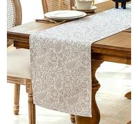 Soft Textured Polyester Table for runner in Neutral Tones with Modern Floral Design for Dining Room TV Stand and Entryway(Placemat 35 * 45 Gesang - Gray)