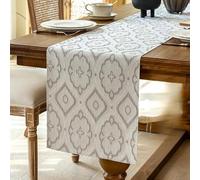 Soft Textured Polyester Table for runner in Neutral Tones with Modern Floral Design for Dining Room TV Stand and Entryway(Placemat 35 * 45 Begonia - Gray)