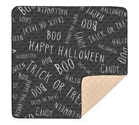 Soft Thick Baby Gym & Activity Mat for Indoor Outdoor Water Resistant Activity Entertainment Mat for Babies Infants Toddlers 50x50 Halloween Hand Lettering Handwritten Repeat 1534052645