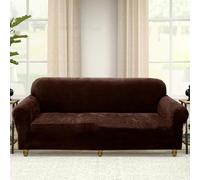 Soft Thick Plush Sofa Covers - New Non-Slip Couch Cover 1 2 3 4 Seater Couch Covers, Washable Fluffy Covers Corner Sofa Slipcover L Shape Furniture Protector For Living Room(3 Seats (175-220cm),8#)