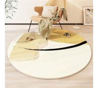 Soft Thick Round Area Rug Mat - Large Decorative Carpet for Bedroom Living Room Chair and Basket - Cozy Floor Mat for Home Decor