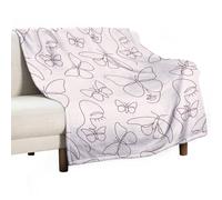 Soft Throw Blanket Abstract Butterfly Beige Cozy Warm Flannel Comfy Fall Blankets Throws for Couch Bed Sofa All Season Women Men Lighweight Home Decor 60 * 80inches