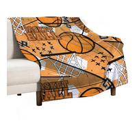 Soft Throw Blanket Abstract Grunge Sport Basketball Cozy Warm Flannel Comfy Fall Blankets Throws for Couch Bed Sofa All Season Women Men Lighweight Home Decor 60 * 80inches