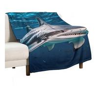 Soft Throw Blanket for Couch, Lightweight Flannel Blanket for Sofa, Hammerhead Shark Scans The Ocean Couch Throw Bed, Warm Cozy Decorative Blankets Fall Winter Decor 30"x50"