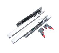 Soft Tight Under Damage Drawer Slides, Hidden Floor Bracket, Full Extension with Rear Holder for Kitchen, Bedroom, Dining Room