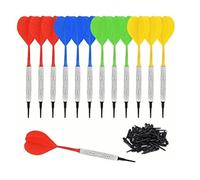 Soft Tip Darts Set, 12 Safety Soft Darts, Target Darts Suitable for Beginners, Adults for Home Game Room, Bar Use with 100 Replacement Tips
