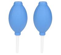 Soft Tip Silicone Air Blower, 2PCS Multi Functional Pump Dust Cleaner Dust Blower Cleaner Camera Cleaning Tool (Blue)
