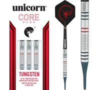 Unicorn Soft Tip Darts Set | Core Plus | Tungsten Barrels | 19 g