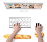 Soft Toast Bread Baguette Shape Anti-Skid Keyboard Wrist Rest Support & Mouse Wrist Support for Office,Computer,Laptop& Mac