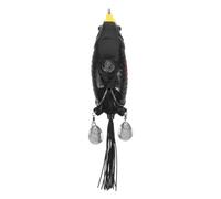 Soft Topwater Frog Lure Twin Blades for Bass Fishing | Weedless Soft Body, Lifelike Shape, Bright Skirt Appeal, Rivers and Shallow Areas, Black Finish