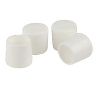 Soft Touch 4608995N SoftTouch Rubber Leg Tip (4 Piece), 1/2", White Anti-Skid Vinyl Furniture Feet