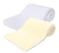 Soft Touch Baby Blanket for Newborn, Supersoft Waffle Blankets for Newborn Baby Boys and Girl Blanket. Car Seat, Pram, Cots 0-2 Years. 75 x 100cm (2-Pack)