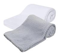 Soft Touch Baby Blanket for Newborn, Supersoft Waffle Blankets for Newborn Baby Boys and Girl Blanket. Car Seat, Pram, Cots 0-2 Years. 75 x 100cm (2-Pack)