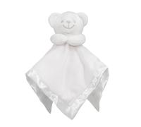 Soft Touch Baby Boys Girls Teddy Bear Cuddly Comforter Blanket Soft Toy Baby Shower Comforters BC21 (White)