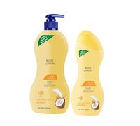 Soft Touch Body Lotion for Women & Men, All Skin Types | Pure Coconut Milk & Honey | 100% Natural Ingredients | 72-Hour Moisturisation | 400ml + 250ml Combo