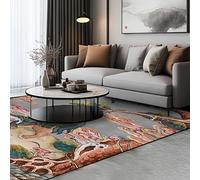 Soft Touch Carpets Short Pile Carpets 140x230cm New Chinese Style Auspicious Cloud Lion Pine Tree For Bedroom Living Room or Any Indoor Space 140x230cm