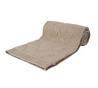 Soft Touch Elegance Chain Knit Blanket Wrap (Biscuit)