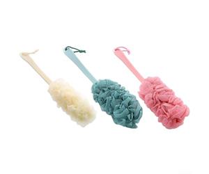 Soft Touch Mesh Bath Sponge with Long Handle, for Reaching Back and Promoting Healthy Skin Through Exfoliation (2)