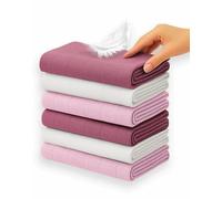 Soft Touch Newborn Essentials 100% Cotton Baby Muslin Cloths 6 Pack 70 x 70 cm (Assorted - Pink, White, Deco Rose)