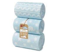 Soft Touch Newborn Essentials Baby Fleece Blanket Set - 3x 75x75cm Micro Plush for Comfort in Car Seat, Cot & Pram - Unisex for Baby Boys & Girls