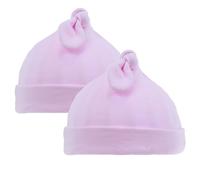 Soft Touch Newborn Essentials Baby Hats, 100% Cotton Newborn Knotty Hats, Twin Pack 0-6 Months, Baby Essentials for Newborn Boy and Baby Girl