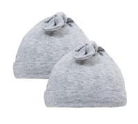 Soft Touch Newborn Essentials Baby Hats, 100% Cotton Newborn Knotty Hats, Twin Pack 0-6 Months, Baby Essentials for Newborn Boy and Baby Girl