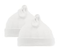Soft Touch Newborn Essentials Baby Hats, 100% Cotton Newborn Knotty Hats, Twin Pack 0-6 Months, Baby Essentials for Newborn Boy and Baby Girl