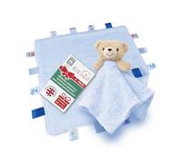 Soft Touch Newborn Essentials Cuddly Bubble Baby Comforter Blanket and Sensory Taggies Set for Baby Girls and Boys